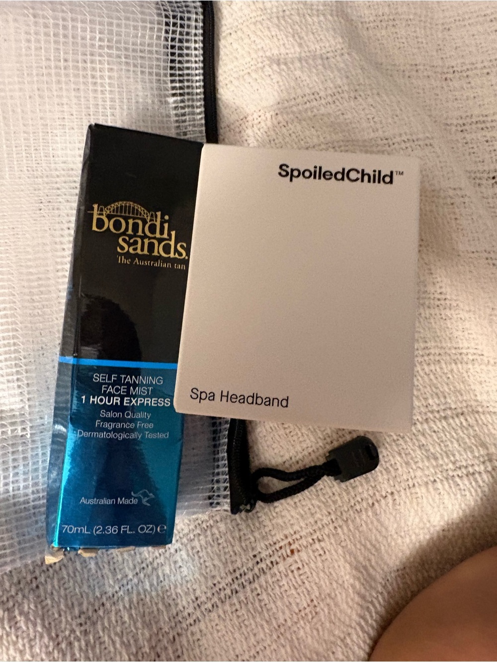 New inbox express self tanning one hour missed and spoiled child spa headband